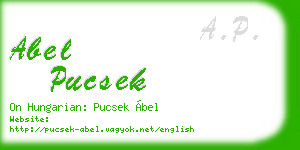 abel pucsek business card